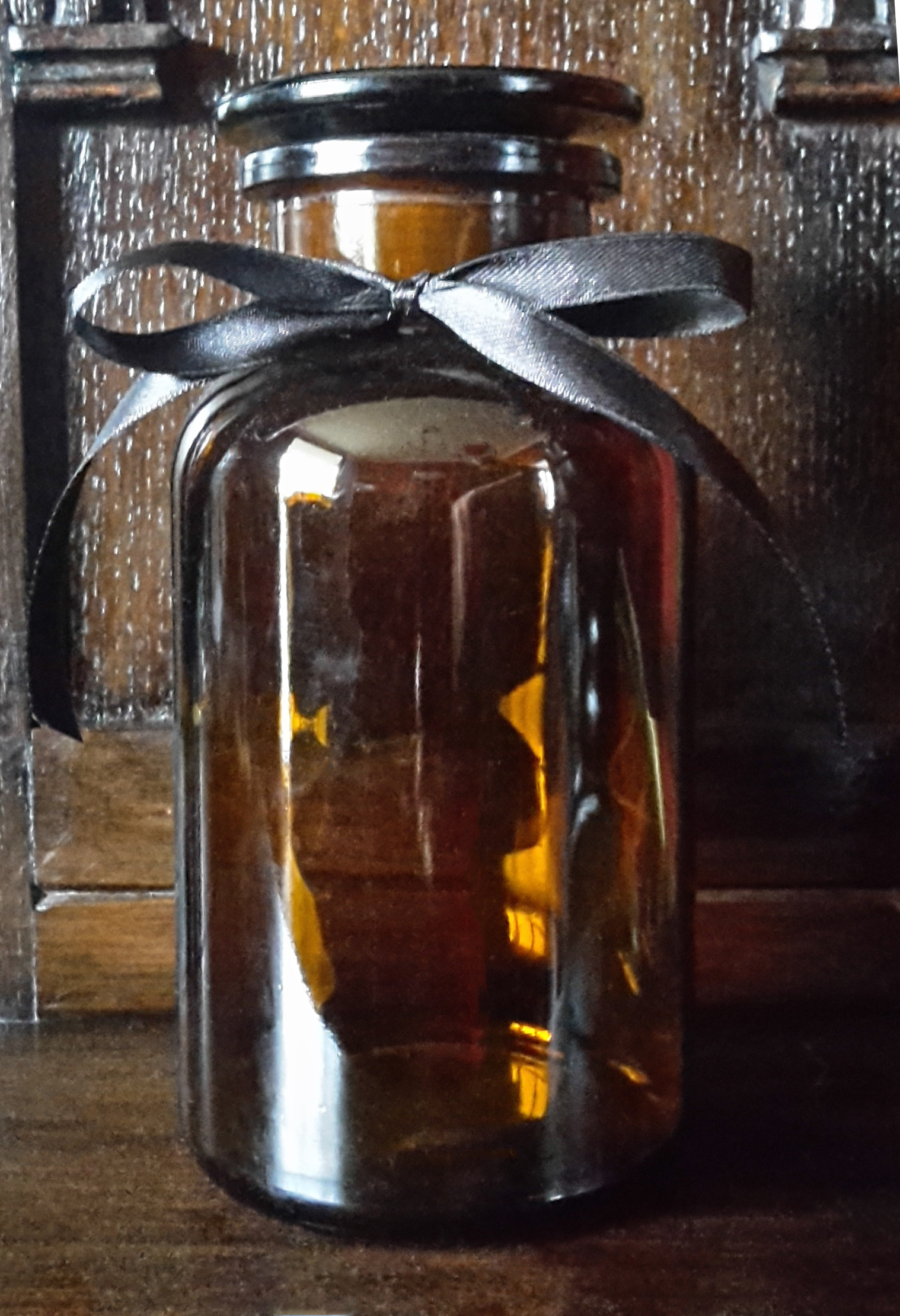 Amber Glass Apothecary Jar - 500ml