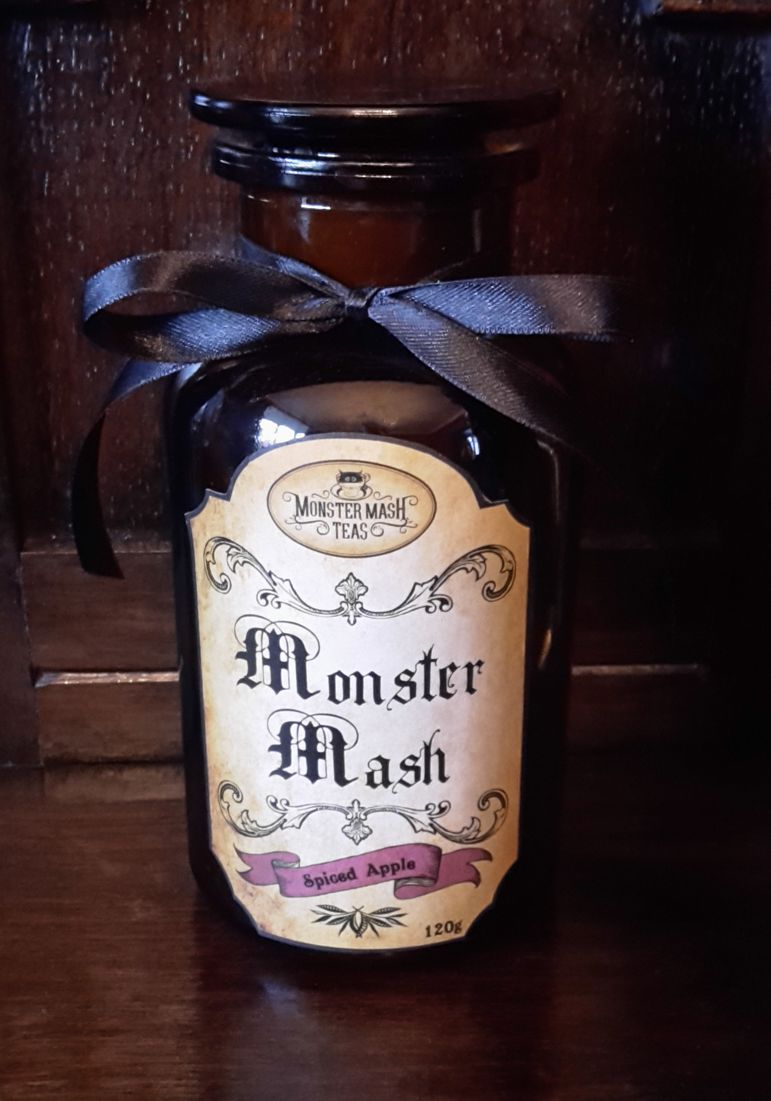 Amber Glass Apothecary Jar - 500ml - Image 2